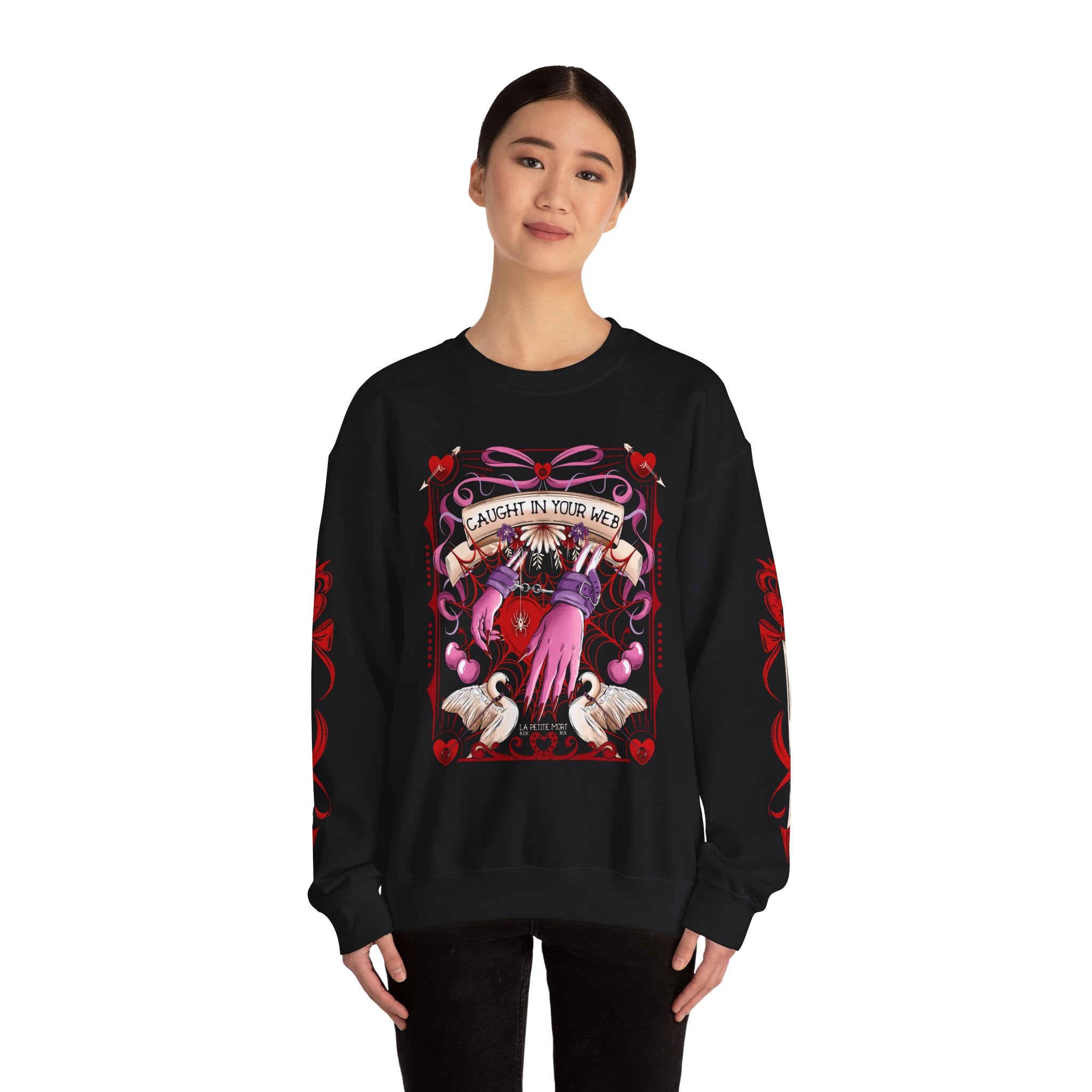 Caught In Your Web Crewneck Sweatshirt - All of the Above Book Box