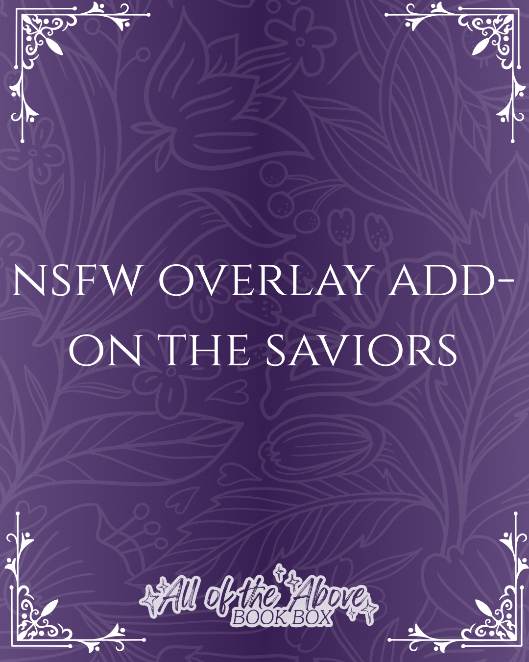 NSFW OVERLAY ADD-ON The Saviors. Please Purchase on it's own. Please only purchase with Ames Mills Books. Not sold separately